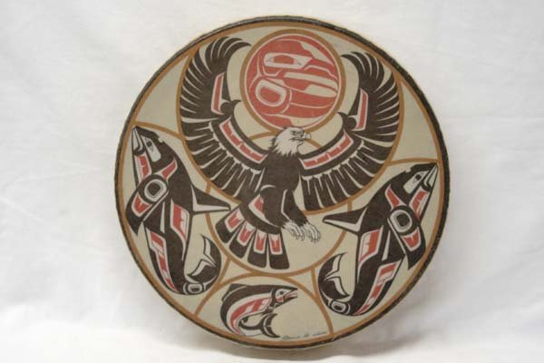Northwest Coast Indian Drum by Clarence A. Wells (1 of 4)