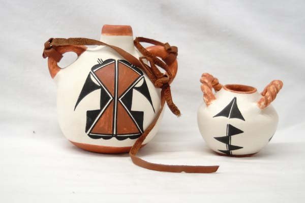Laguna Double Handled Jar and Acoma Canteen (1 of 3)
