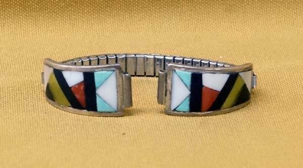 Zuni Sterling Stone to Stone Inlay Watch Band (1 of 3)