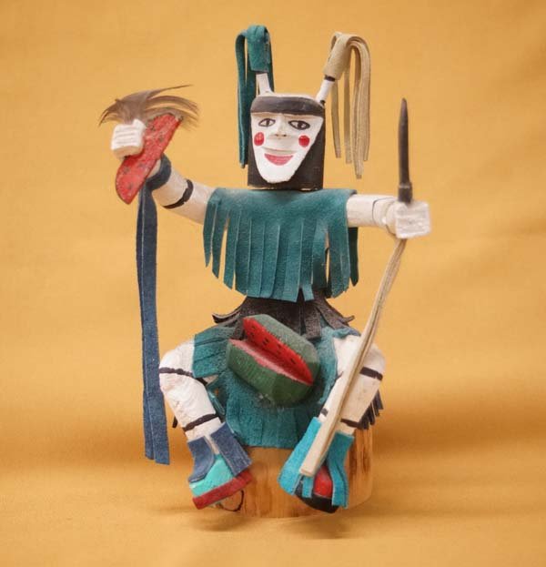 Navajo Hand Carved Watermelon Man Kachina by John (1 of 4)