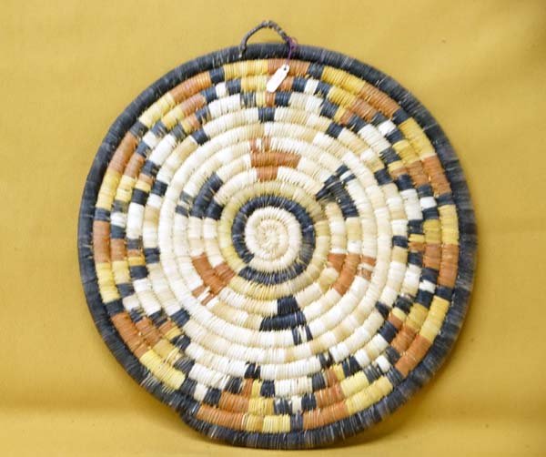 Native American Hopi Multi-Colored Basketry Tray (1 of 2)