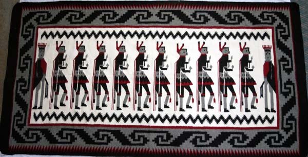 Southwestern Wool Yei Bei Chei Style Textile Rug (1 of 4)