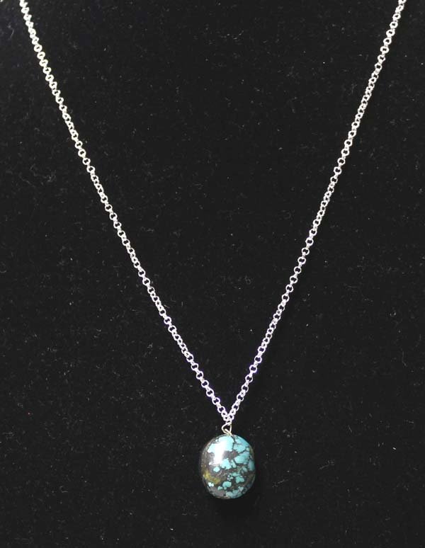 Navajo Pilot Mountain Turquoise Necklace (1 of 2)