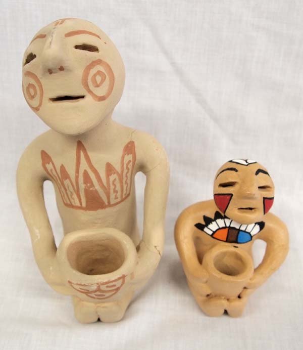 Pr Native American Tesuque Pottery Rain Gods (1 of 4)