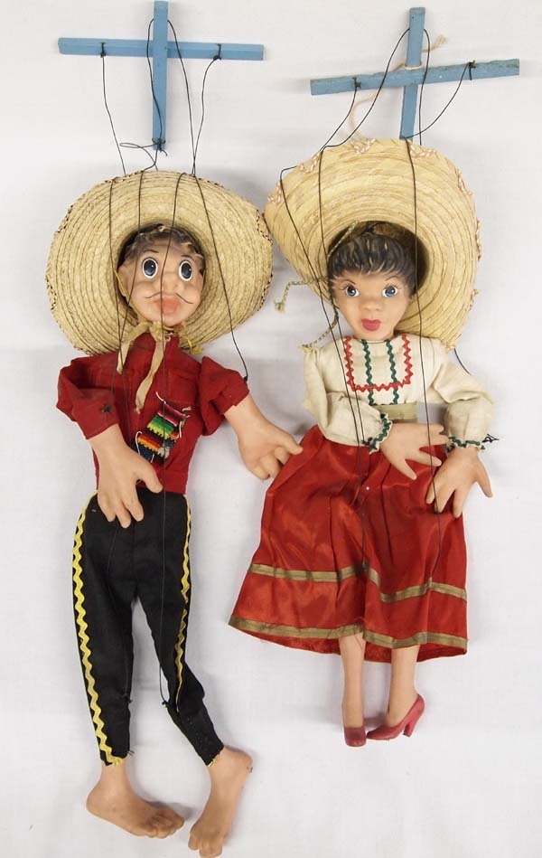 Pr of Vintage Mexican Marionettes (1 of 4)