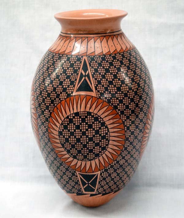 Mata Ortiz Polychrome Sunflower Jar by Luis Ortiz (1 of 3)
