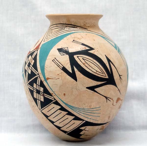 Mexican Mata Ortiz Polychrome Jar by B. Villa (1 of 2)