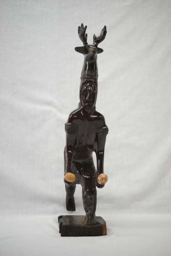 Carved Wood Native American Yaqui Deer Dancer (1 of 3)