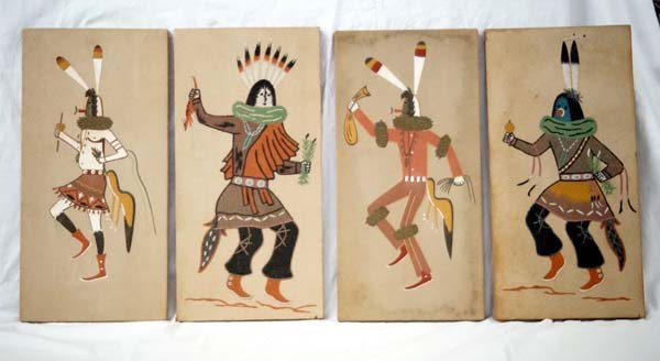 Vintage Native American Navajo Sand Paintings (1 of 4)
