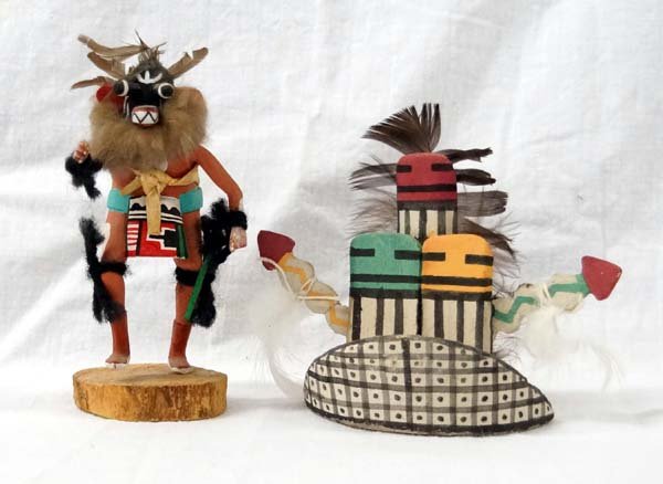 2 Estate Hopi Kachinas, One by Coolidge Roy (1 of 3)