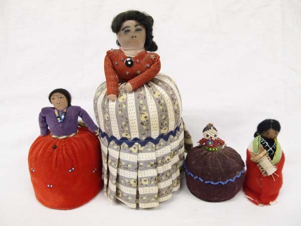 4 Estate Native American Navajo Pincushion Dolls (1 of 2)