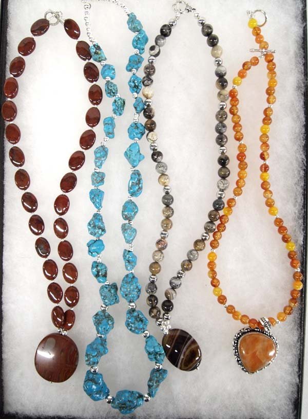 Collection of 4 Stone and Bead Necklaces (1 of 2)
