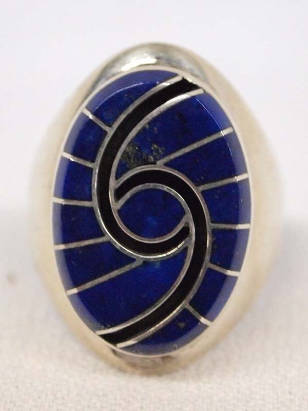 Zuni Silver & Lapis Double Hummingbird Ring,  11.5 (1 of 3)