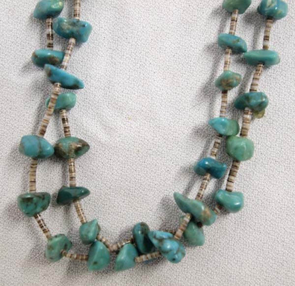 1960 Navajo Turquoise Nugget Necklace (1 of 3)