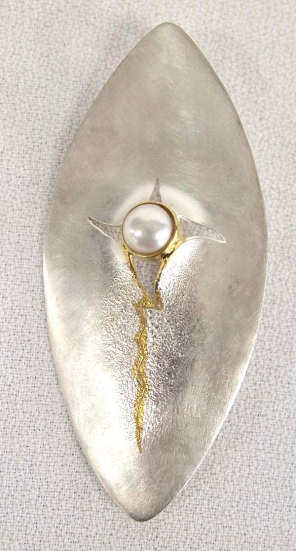 Sterling Sterling & Pearl Pin Pendant (1 of 3)
