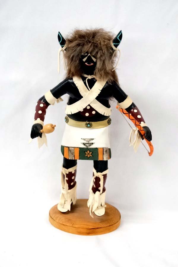 Navajo Hand Carved Buffalo Dancer Kachina, Whitman (1 of 3)