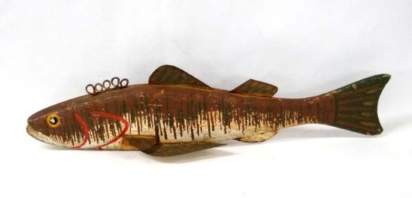 Antique Wood and Metal Fish Decoy (1 of 3)