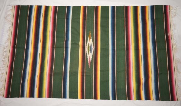Vintage Mexican Hand Woven Wool Saltillo Textile (1 of 2)