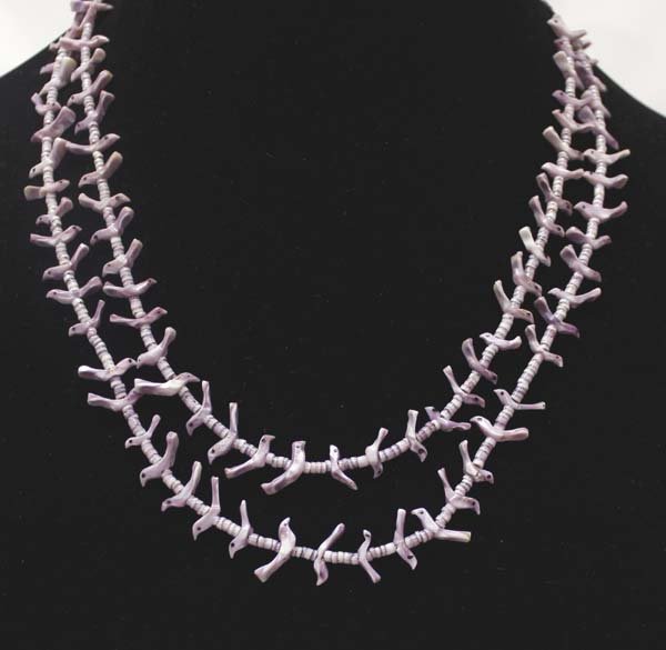 Navajo Purple Shell Bird Fetish Necklace (1 of 3)