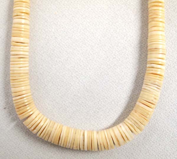 Navajo Cream Shell Heishi Bead Necklace (1 of 3)