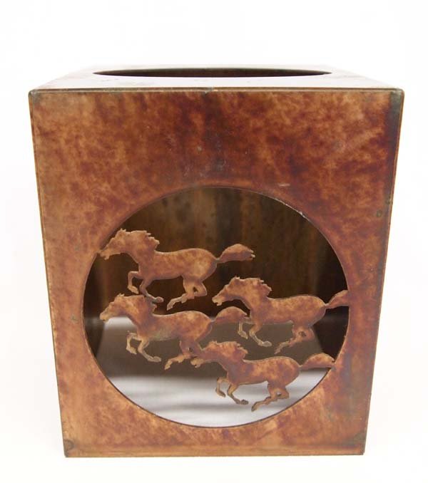 Local New Mexico Copper Tissue Box Holder (1 of 2)