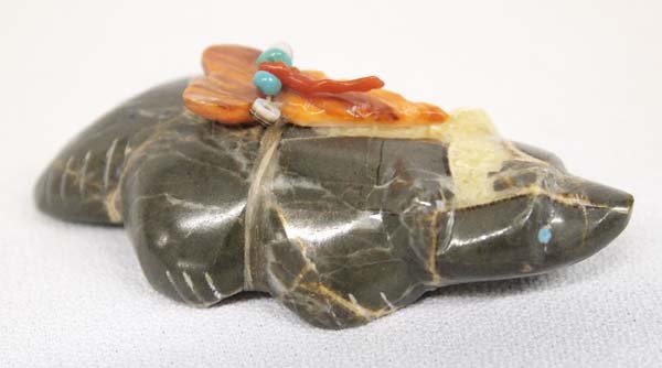 Zuni Carved Septarian Nodule Badger Fetish, Boone (1 of 2)