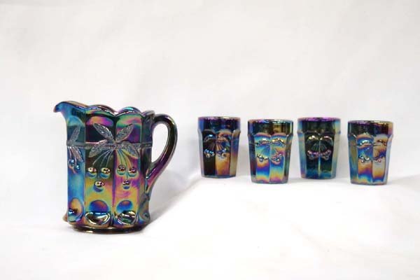 1970 Mosser Glass Co. Opalescent Blue Glassware (1 of 4)