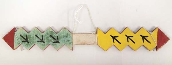 Hopi Hand Painted Lightning Bolt Dance Stick (1 of 2)