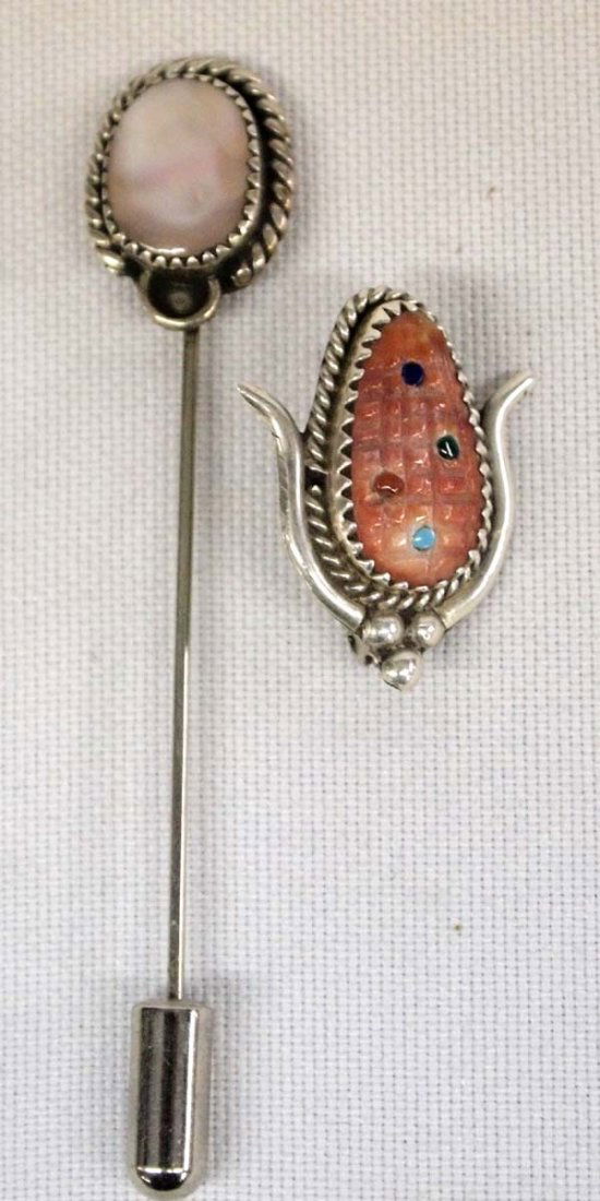 Navajo and Zuni Sterling Silver Pins (1 of 5)