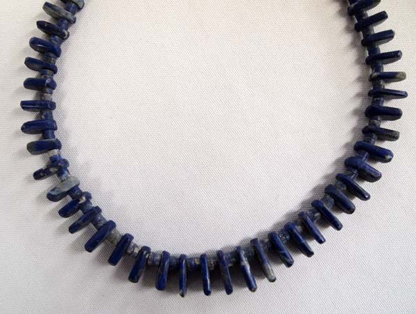 Native American Navajo Sterling Lapis Necklace (1 of 3)