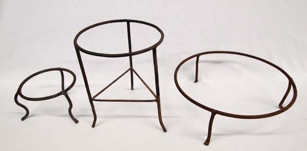 3 Rustic Wrought Iron Plant or Pot Stands (1 of 2)