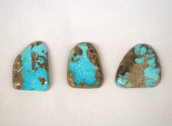 3 Pieces of Nevada Red Mountain Turquoise (1 of 2)