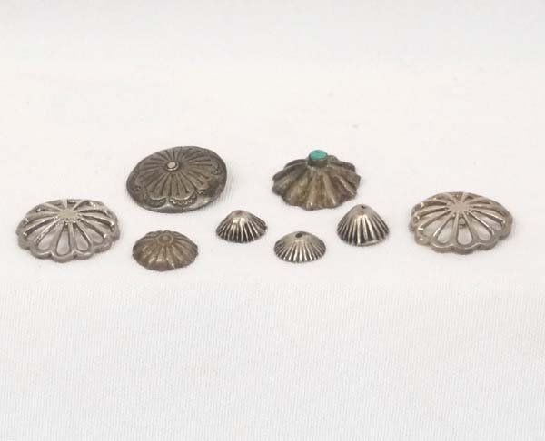 Antique Navajo Sterling Silver Concho Buttons (1 of 3)