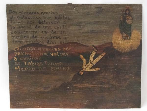 April 4, 1990 Mexican Tin Ex Voto WallHanging (1 of 3)