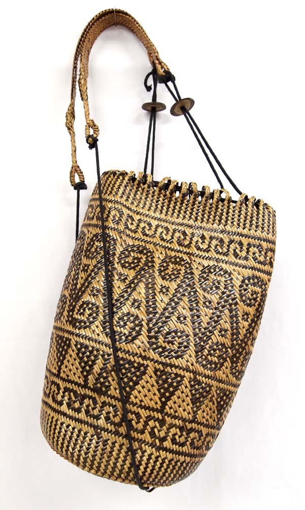Borneo Dayak Woven Rattan Basket (1 of 3)