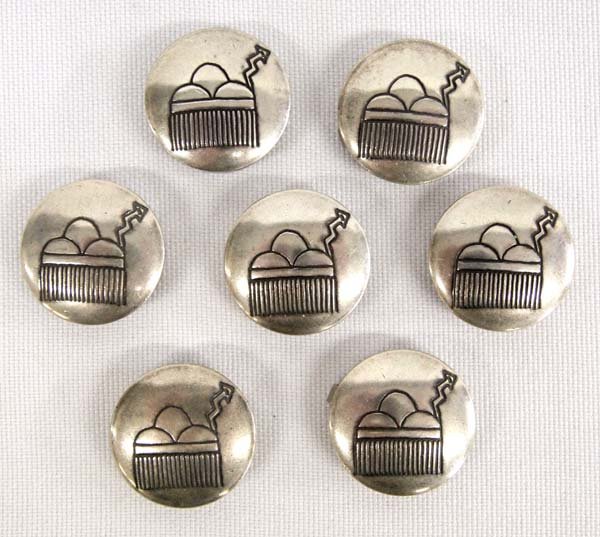 7 Navajo Silver Button Covers (1 of 2)