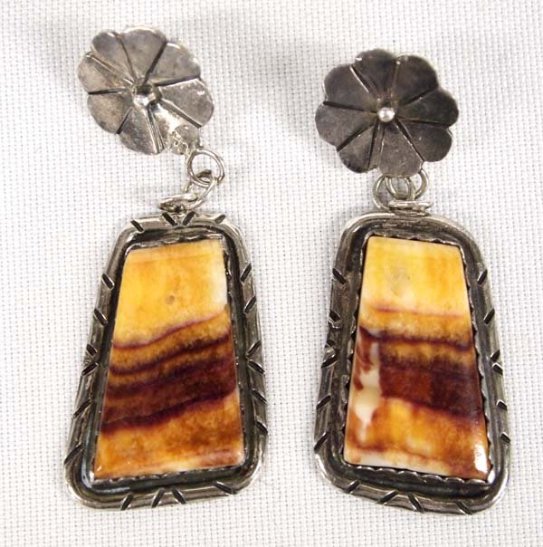 Santo Domingo Silver Red Shell Earrings by Garcia (1 of 3)