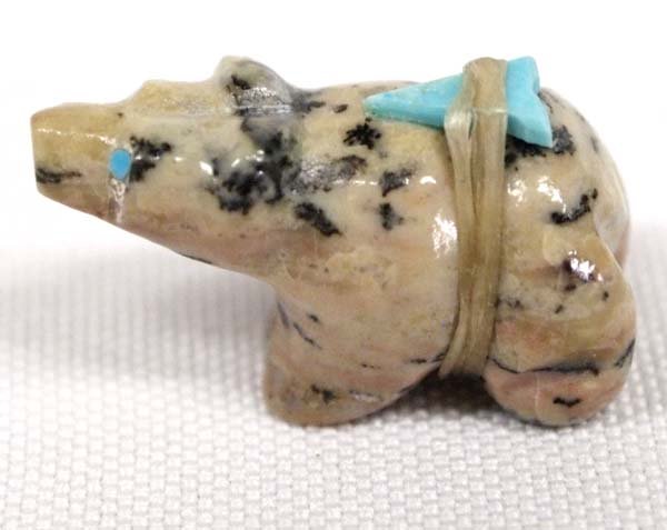 Hand Carved Zuni Bear Fetish by Leland Lasiloo (1 of 3)