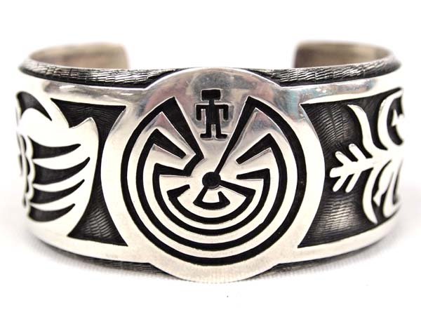 Hopi Sterling Silver Cuff Bracelet by B. Gashwazra (1 of 4)