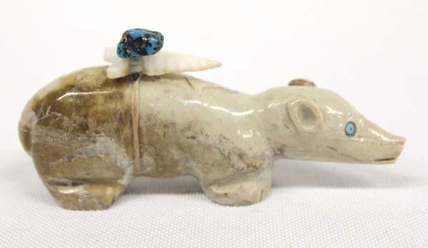 Native American Zuni Hand Carved Bear Fetish (1 of 3)