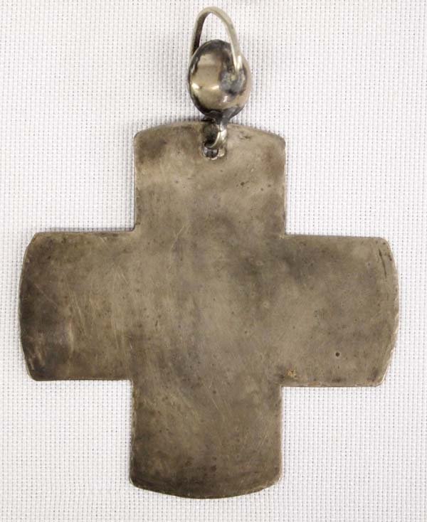 Antique Navajo Sterling Hand Wrought Cross Pendant: Antique Native American Navajo Sterling Hand Wrought Cross Pendant, measures 2'' x 2''