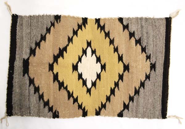 Native American Navajo Hand Woven Textile Rug (1 of 3)