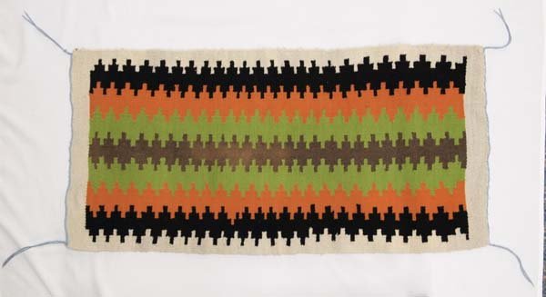 Beautiful Navajo Hand Woven Wool Textile Rug (1 of 4)