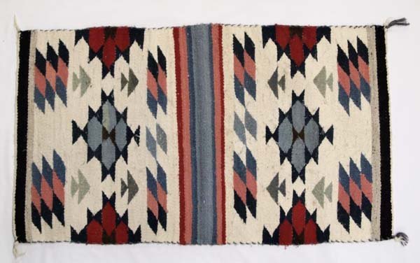 Native American Navajo Hand Woven Wool Textile Rug (1 of 3)