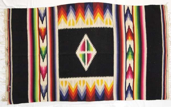 Antique Mexican Hand Woven Wool Blanket (1 of 3)