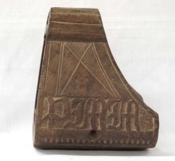 Antique Carved Spanish Wood Stirrup: Antique Carved Spanish Wood Stirrup, measures 7''H x 6''W x 6''D