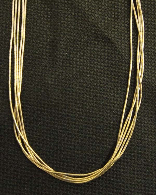 Navajo Sterling Liquid Silver Choker: Native American Navajo Sterling Liquid Silver Choker, measures 14'' end to end