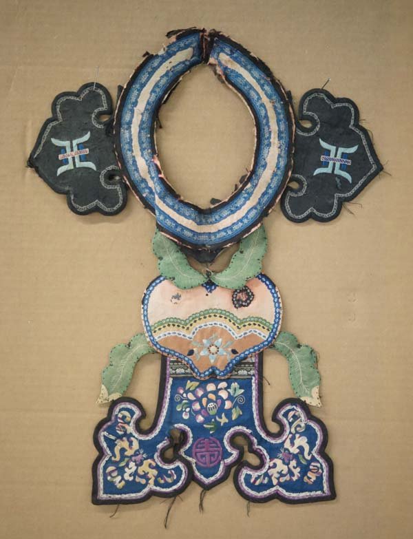 Antique Chinese Embroidered Cloth Collar (1 of 4)