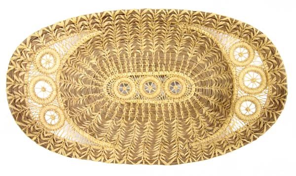 Vintage Native American Pine Needle Basket Tray (1 of 3)