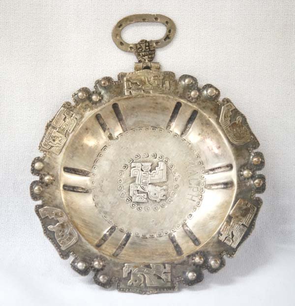 Antique South American Silver Presentation Dish (1 of 5)
